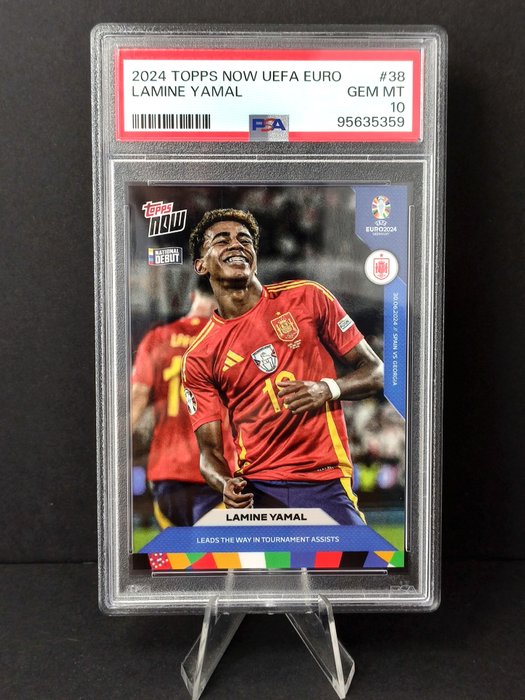 2024 Topps Now UEFA Euro Lamine Yamal #38 PSA 10 Graded card