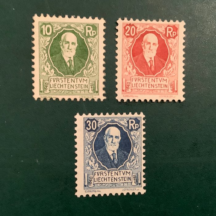 Liechtenstein 1925 - Prins Johan - Michel 72/74