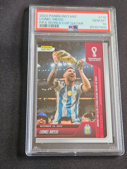 2022 - Panini - Instant World Cup - Lionel Messi - #118 - 2 Graded card - PSA 10