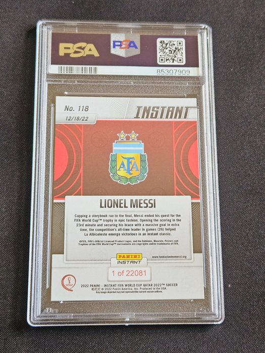 Panini Instant World Cup Lionel Messi #118 PSA 10 - 2 Graded card