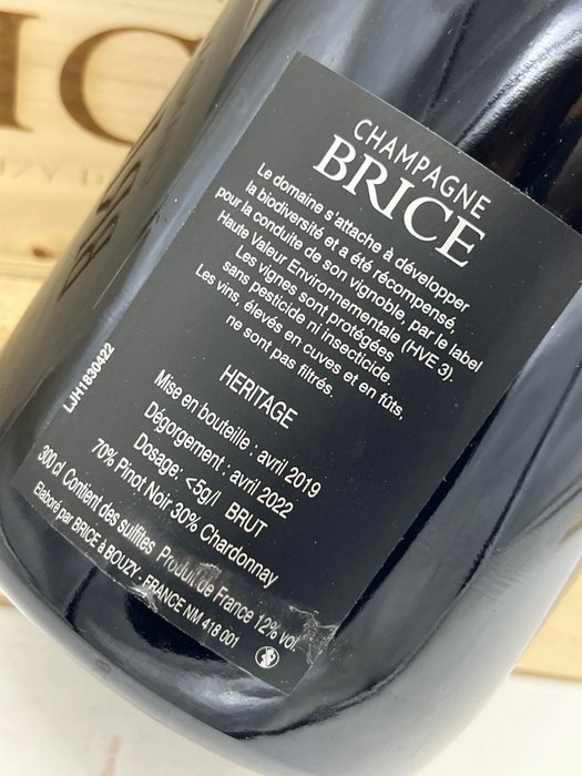 Brice, Héritage Brut - Champagne Brut - 1 Dobbelt Magnum/Jeroboam (3,0 L)