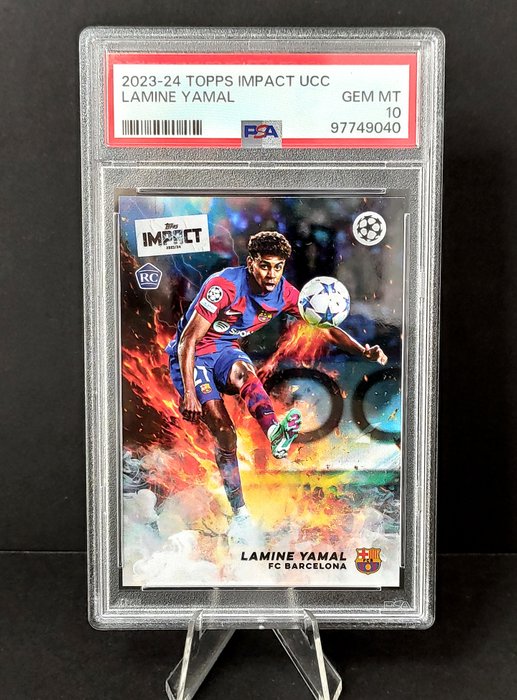 2023/24 Topps Ucc Impact Lamine Yamal PSA 10 Graded card