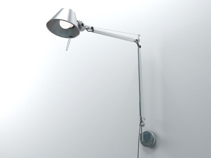 Artemide - Michele De Lucchi - Svingarm væglampe - Tolomeo Micro væg - Aluminium, Stål - A010900 + A025150