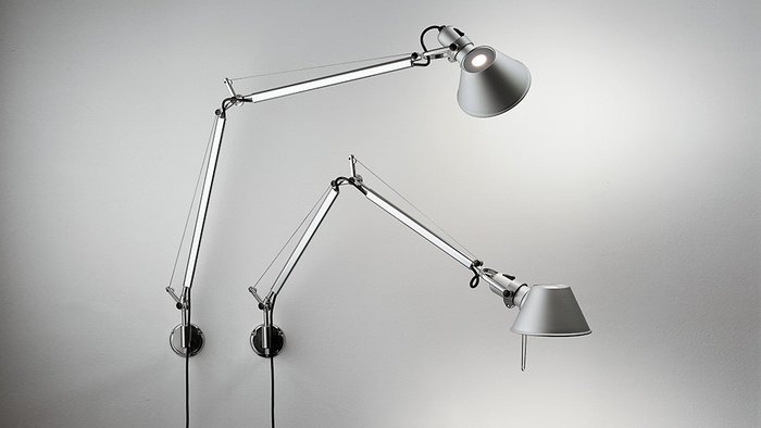 Artemide - Michele De Lucchi - Svingarm væglampe - Tolomeo Micro væg - Aluminium, Stål - A010900 + A025150