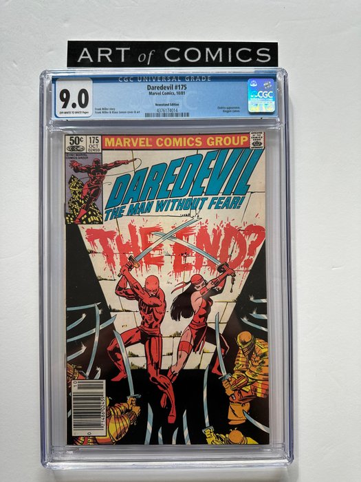 Daredevil #175 - Elektra, Kingpin Appearance - Rare Newsstand Edition - CGC Graded 9.0 - Very High Grade!! - 1 Graded comic - Første udgave - 1981