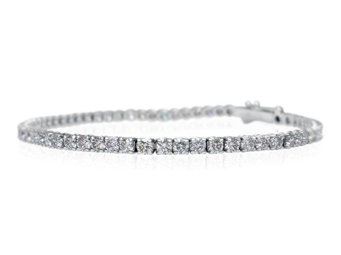 Armbånd - 14 karat Hvidguld -  4.50ct. tw. Lyserød Diamant (Naturfarvet) - Pink - GWLab