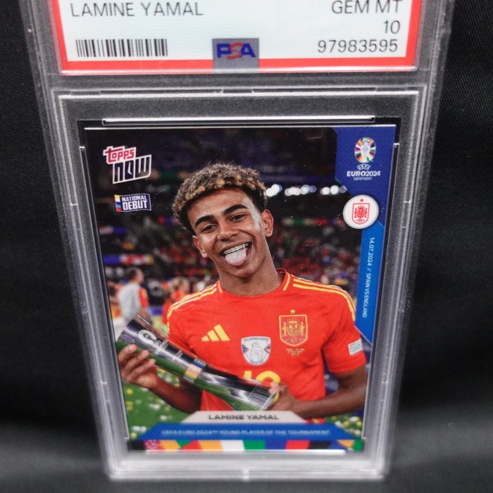 2024 Topps Now, UEFA Euro Lamine Yamal #62 / #66 PSA 10 - 2 Graded card