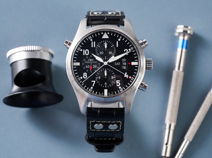 IWC - Pilot Double Chronograph - IW377801 - Mænd - 2011-nu