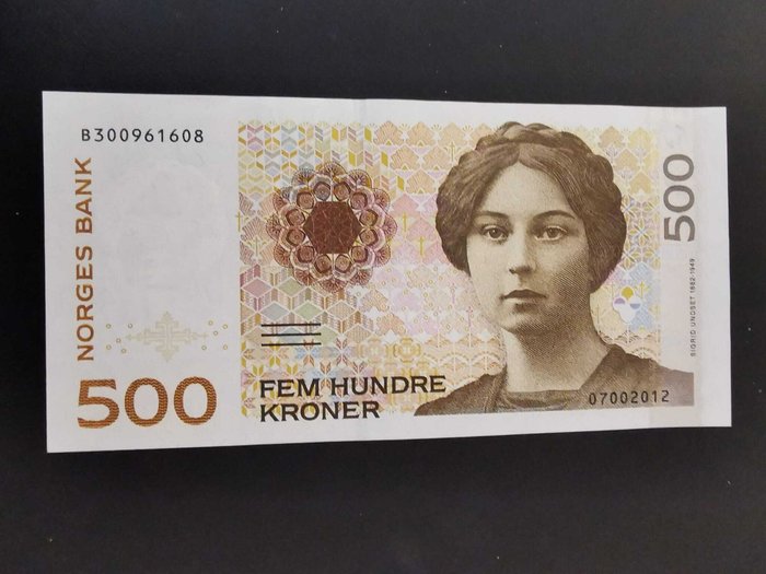 Norge. 2 x 500 Kroner - 2012 - Consecutive - Pick 51  (Ingen mindstepris)