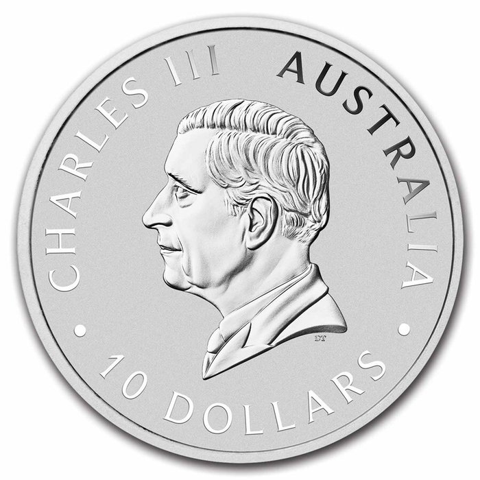 Australien 2024 10 oz $10 AUD Kookaburra Silver Coin BU (In Capsule)