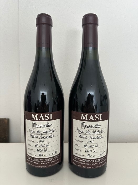 1997 Masi, Recioto della Valpolicella Classico, Amandorlato Mezzanella - Veneto DOC - 2 Flasker (0,75 L)