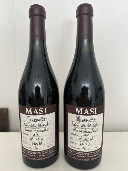 1997 Masi, Recioto della Valpolicella Classico, Amandorlato Mezzanella - Veneto DOC - 2 Flasker (0,75 L)