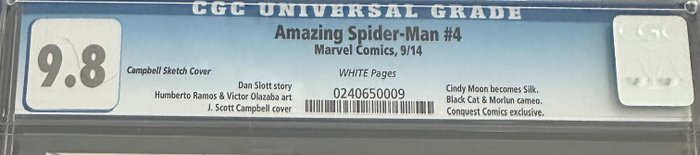 Amazing Spider-Man #4 - 1 Graded comic - Første udgave - 2014 - CGC 9.8