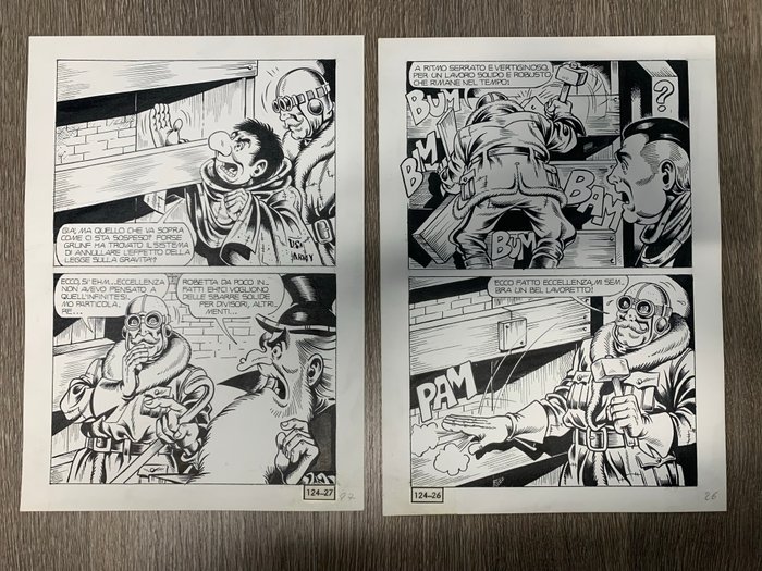 Romanini Giovanni - 2 Original page - Alan Ford #124