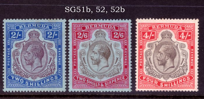 Bermuda 1918 - King Edward VII sæt med høj værdi - Stanley Gibbons