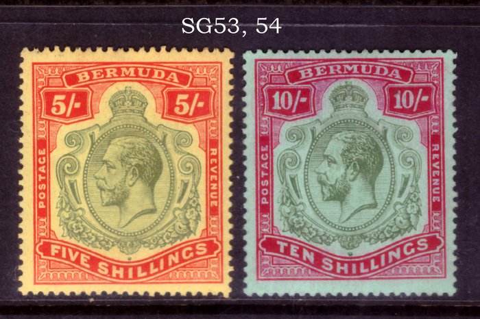 Bermuda 1918 - King Edward VII sæt med høj værdi - Stanley Gibbons