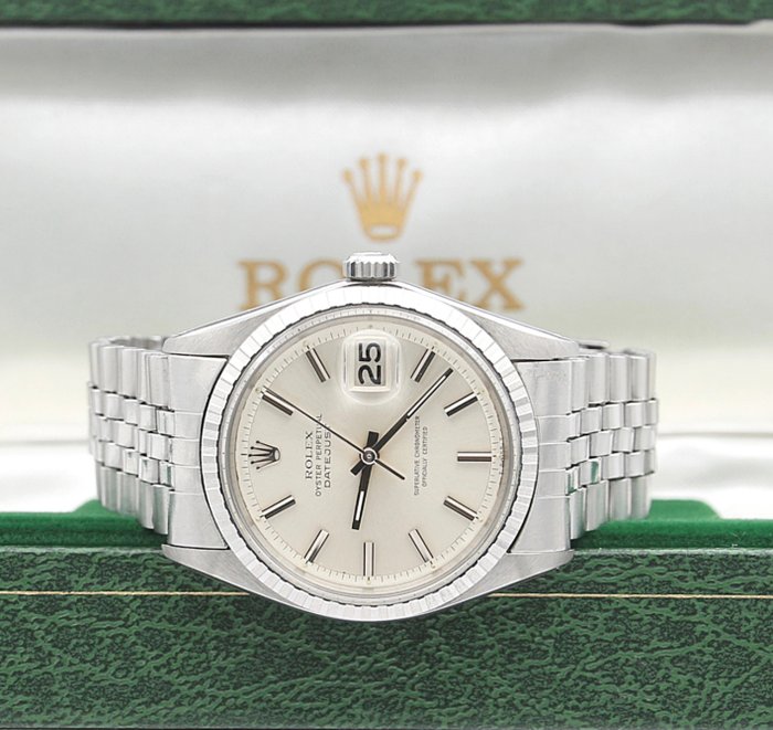 Rolex - Oyster Perpetual Datejust -Silver Dial - Ingen mindstepris - 1603 - Unisex - 1970-1979