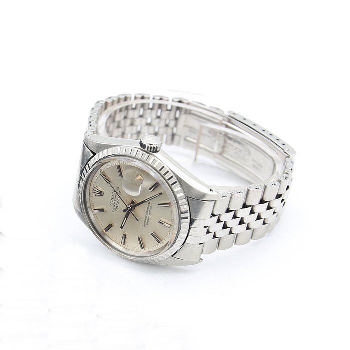 Rolex - Oyster Perpetual Datejust -Silver Dial - Ingen mindstepris - 1603 - Unisex - 1970-1979