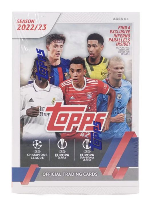 2022 - Topps - UEFA Club Competitions - 42 cards inside - Chase the Autograph! - 1 Sealed box