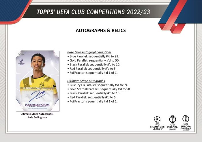 2022 - Topps - UEFA Club Competitions - 42 cards inside - Chase the Autograph! - 1 Sealed box