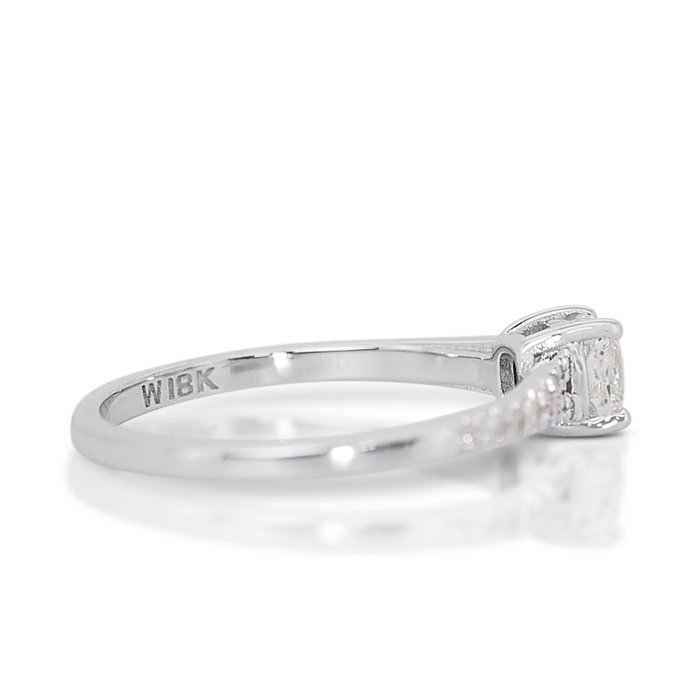 Ring - 18 kraat Hvidguld -  117ct tw Diamant (Natur) - Diamant