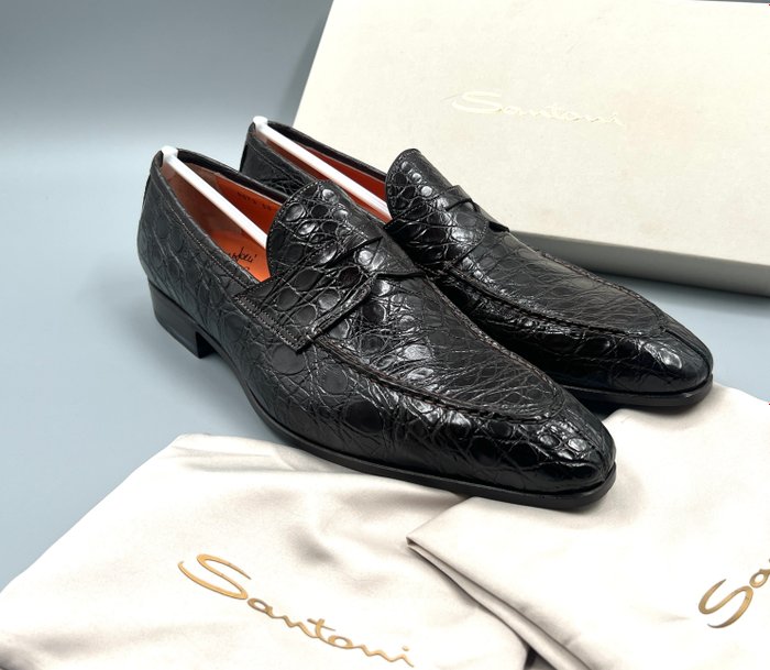 Santoni UK9,5 Crocodile - No reserve price - Hyttesko - Ny og i æsken