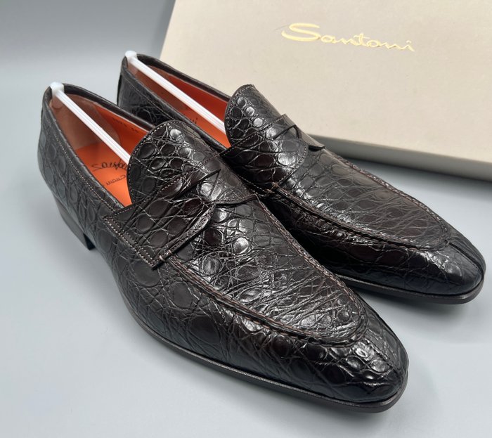 Santoni UK9,5 Crocodile - No reserve price - Hyttesko - Ny og i æsken