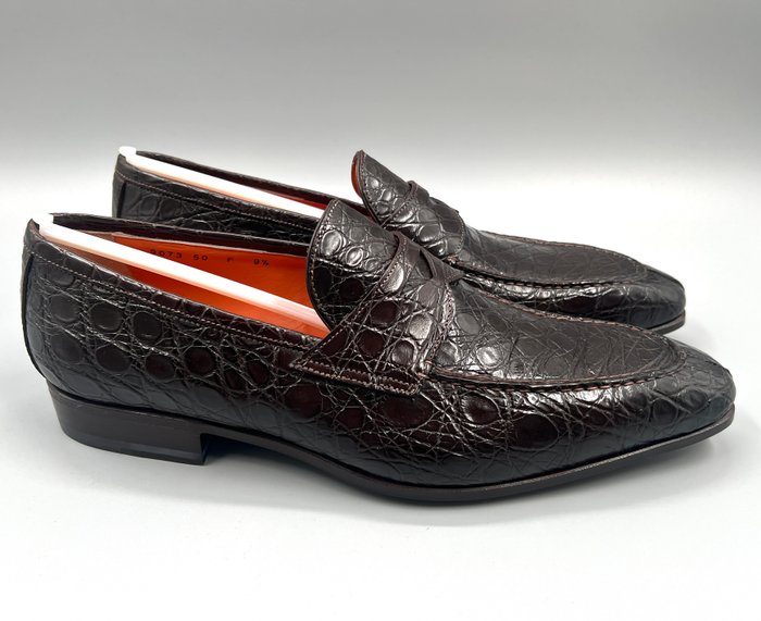 Santoni UK9,5 Crocodile - No reserve price - Hyttesko - Ny og i æsken