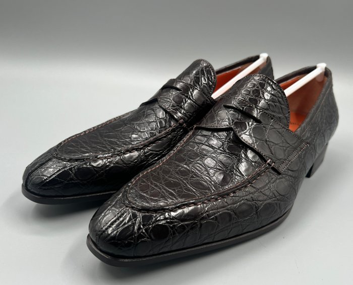 Santoni UK9,5 Crocodile - No reserve price - Hyttesko - Ny og i æsken