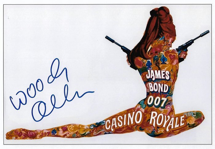 Woody Allen - Autographed Photo "Casino Royale" 1967 James Bond 007 with b'bc COA.