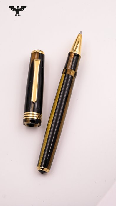 Tibaldi - N°60 - Black  Gold - Leather Good GIFT!! NO RESERVE PRICE!! - Rollerpen