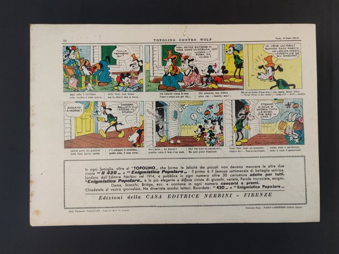 Topolino Giornale Supplemento Anastatico Completo Con Wolp - 41 Comic - Genoptryk