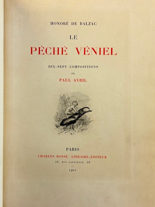 Honoré de Balzac - Le Péché véniel. Compositions de Paul Avril [Reliure Mosaïquée] - 1901