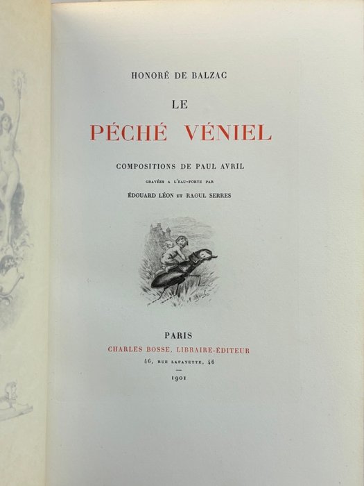 Honoré de Balzac - Le Péché véniel. Compositions de Paul Avril [Reliure Mosaïquée] - 1901