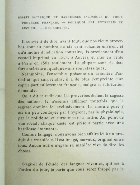 signé; Lorédan Larchey - ‎Nos vieux proverbes [avec Lettre Autographe Signée] - 1886