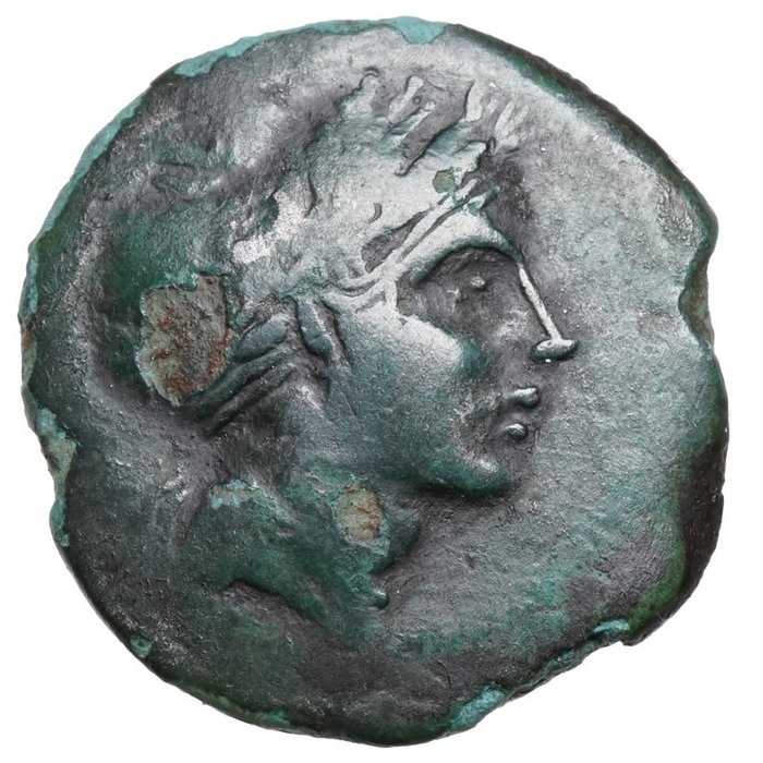 Mysia, Cyzicus. Æ KORE Soteira, Dreibein/Tripod auf Thunfisch (~250 BCE)