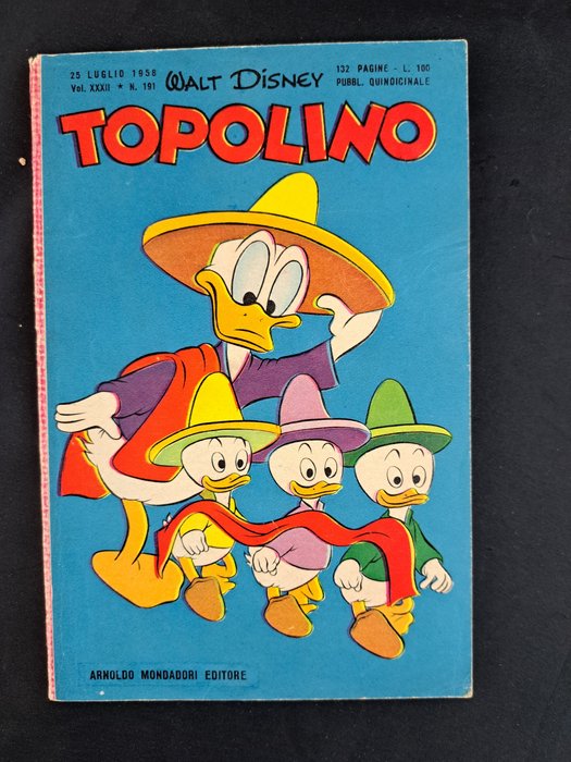 Topolino Libretto nn. 191/193 - 3 Comic - Første udgave - 1958