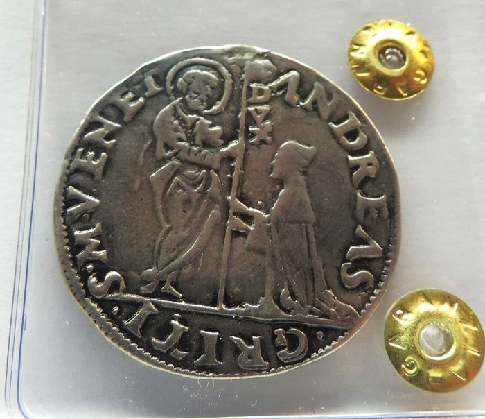 Italien, Republikken Venedig. Andrea Gritti (1523-1538). Lira o Mocenigo argento 1523-1538  (Ingen mindstepris)