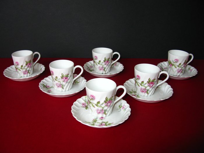 Limoges - Haviland Rozen - Kaffesæt (60) - Keramik - 6x til 8x stykservice