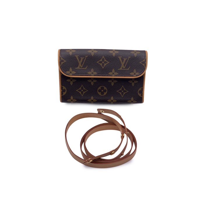 Louis Vuitton - Vintage Monogram Canvas Florentine Bag Belt Waist Purse - Skuldertaske