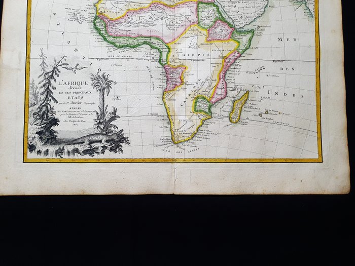 Afrika - Madagaskar / Cape Town / Senegal / Togo / Congo / Etiopien; G. Rizzi Zannoni / Janvier / Lattre - L'Afrique divisee en ses Principaux Etats - 1761-1780