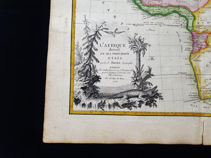 Afrika - Madagaskar / Cape Town / Senegal / Togo / Congo / Etiopien; G. Rizzi Zannoni / Janvier / Lattre - L'Afrique divisee en ses Principaux Etats - 1761-1780