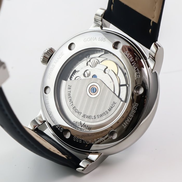 GEOVANI - Swiss Automatic Open-Heart Watch - GOHA595-SL-9 - Ingen mindstepris - Mænd - 2011-nu