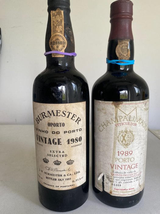 Vintage Port: 1980 Burmester  1989 Champalimaud - Douro - 2 Flasker (0,75 L)