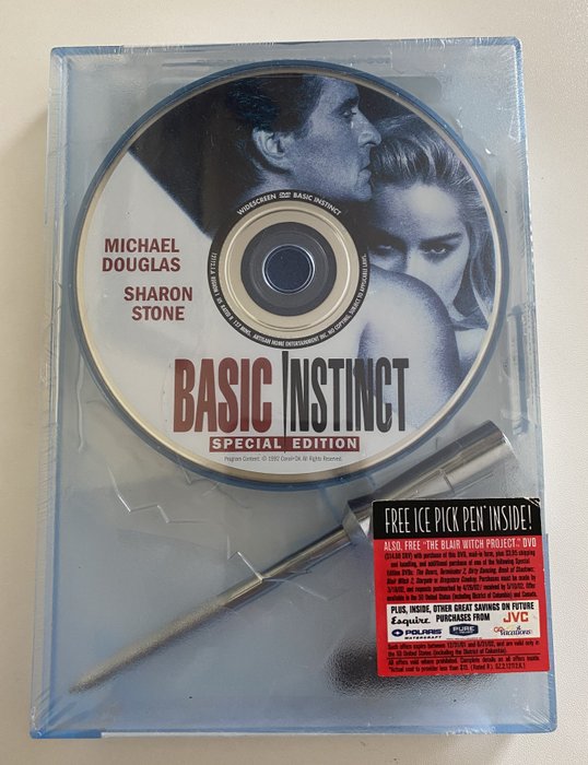 Movie - Basic Instinct (DVD, Special Limited Edition) - Sealed with Ice Pick Pen - DVD - 1992