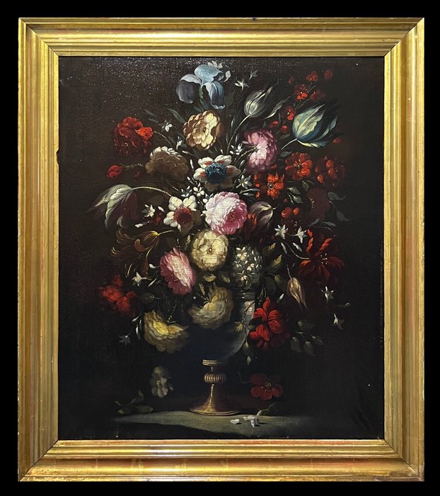 École Espagnole Ancienne (XVIII-XIX) - Grand bouquet à fleurs