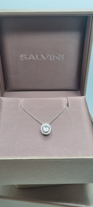 Salvini-Damiani - 18 kraat Guld, Hvidguld - Halskæde med vedhæng - 0.50 ct Diamant