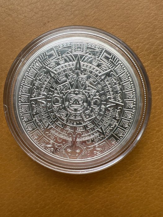 Mexico. Silver medal ND Aztec Calendar, 2 Oz (.999)  (Ingen mindstepris)