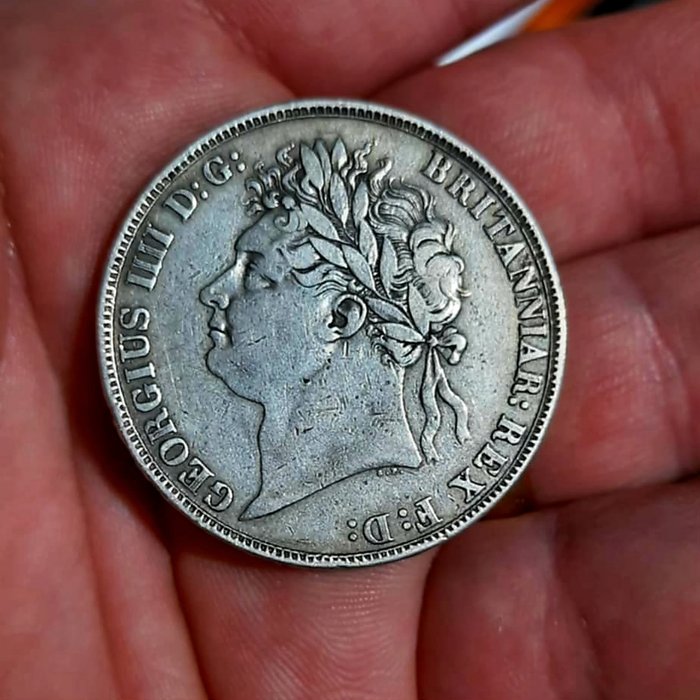 Storbritannien. George IV. Crown 1821 Secundo  (Ingen mindstepris)