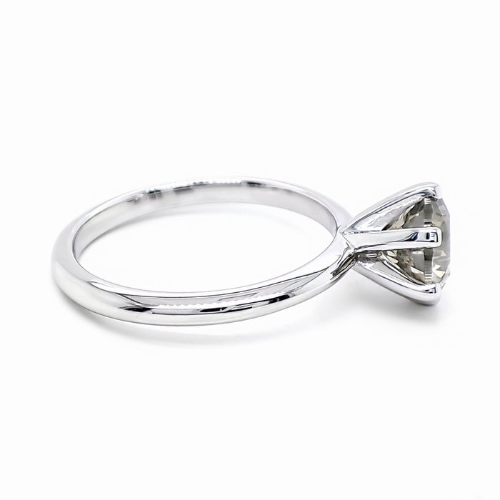 Ring - 14 karat Hvidguld -  1.42ct. tw. Gul Diamant (Naturfarvet)